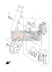 4S5F580U0100, Remklauw Assy (Right), Yamaha, 0